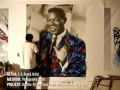 Artist Retna working on Nat King Cole portrait