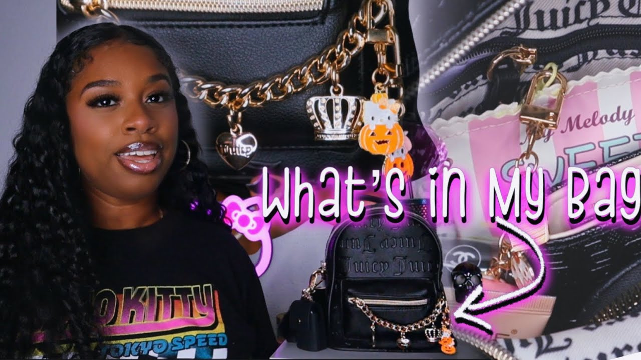 WHAT'S IN MY BACKPACK 2023  (juicy couture backpack) 