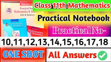 Class 11th Mathematics Practical Notebook all answers and solutions Maharashtra board | All IN ONE |