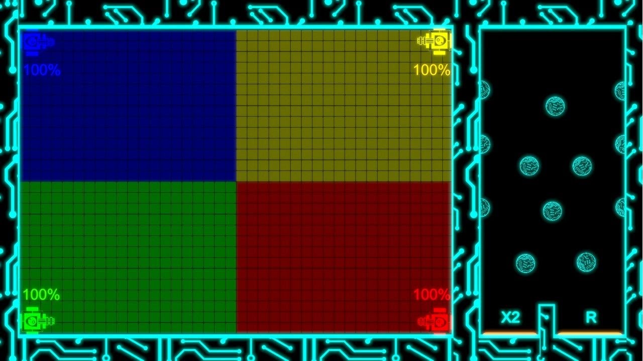 Guerra de Territorios | Azul vs Rojo vs Amarillo vs Verde | HexFactory