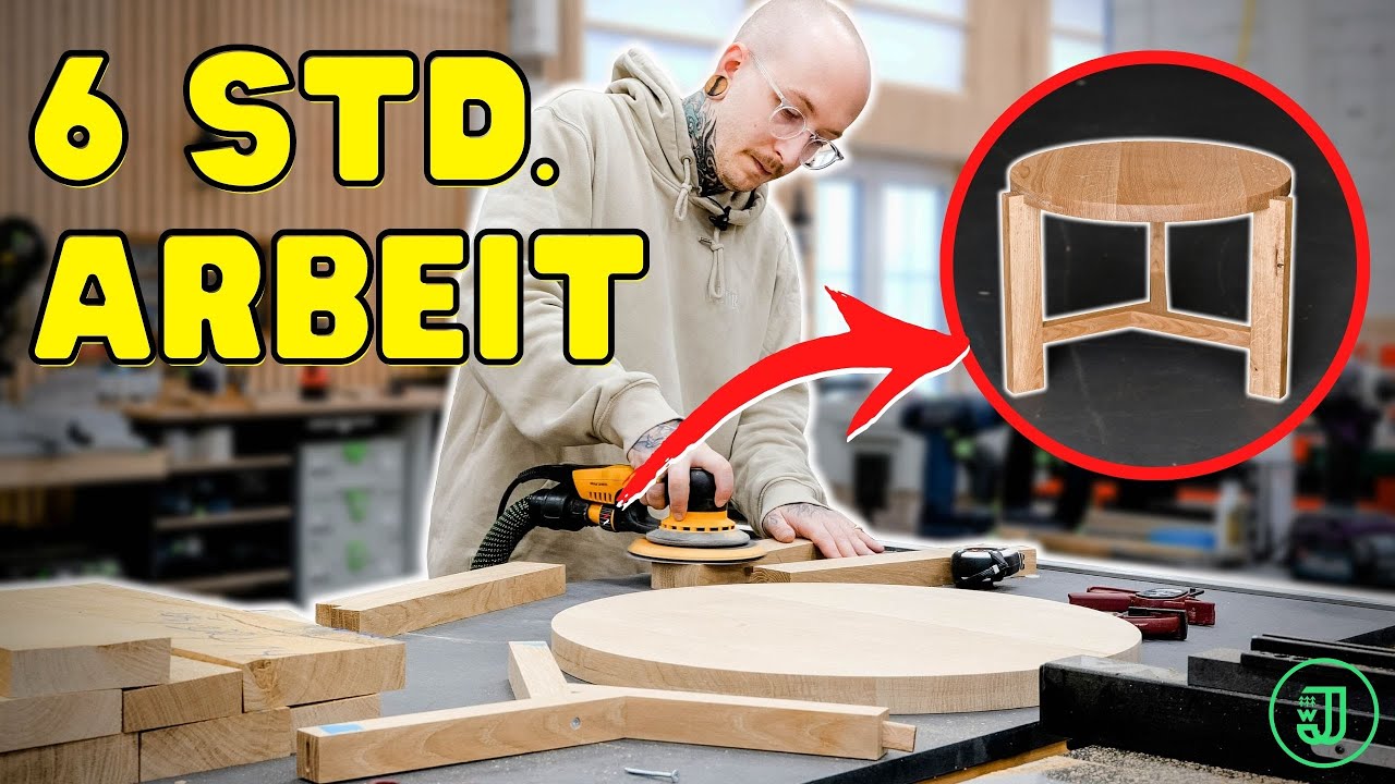 So baust du dir einen COUCHTISCH mit RUNDER TISCHPLATTE!  | Jonas Winkler