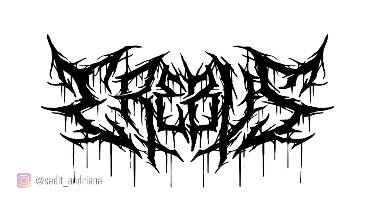 Drawing Create Logo Font Deathmetal Youtube