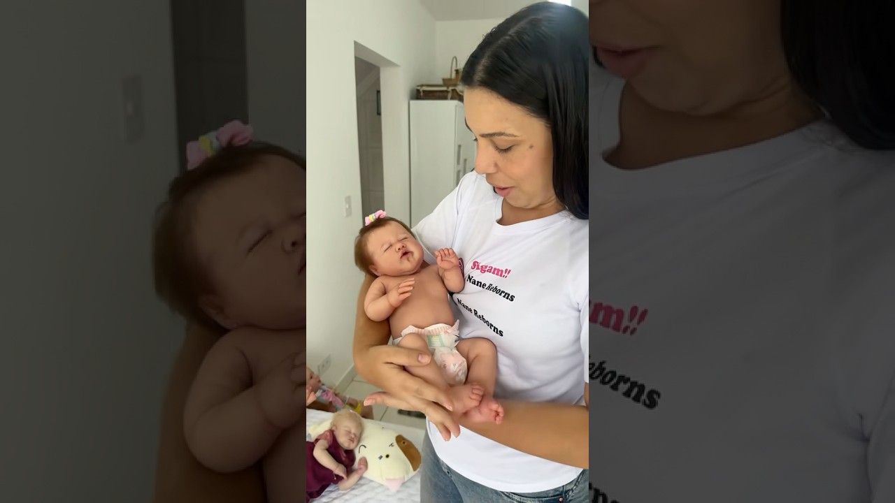 Peguei no bebê reborn de silicone !    