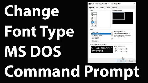 How To Change The Font Type In MS Dos Command Prompt Window In Windows 10