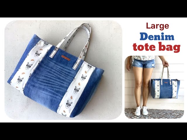 Amazon.com: Large Denim Tote Bag For Women - Women's Crossbody Shoulder Bag  - Versatile Cotton School Work Travel And Shopping Bag: Clothing, Shoes &  Jewelry