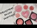 Drugstore Blush Swatches