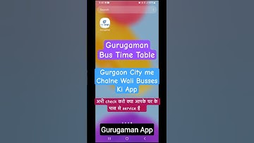 Gurugaman Bus Time Table | App ￼में Check कर सकते हो | Download App Frm Play Store | GGN CITY BUS