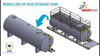 Acid Storage Tank Design | Solidworks Tutorials| SolidWorks Tank Modelling