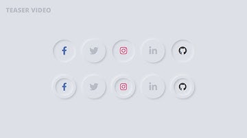 Neumorphic Social Icons with HTML CSS | Teaser Video
