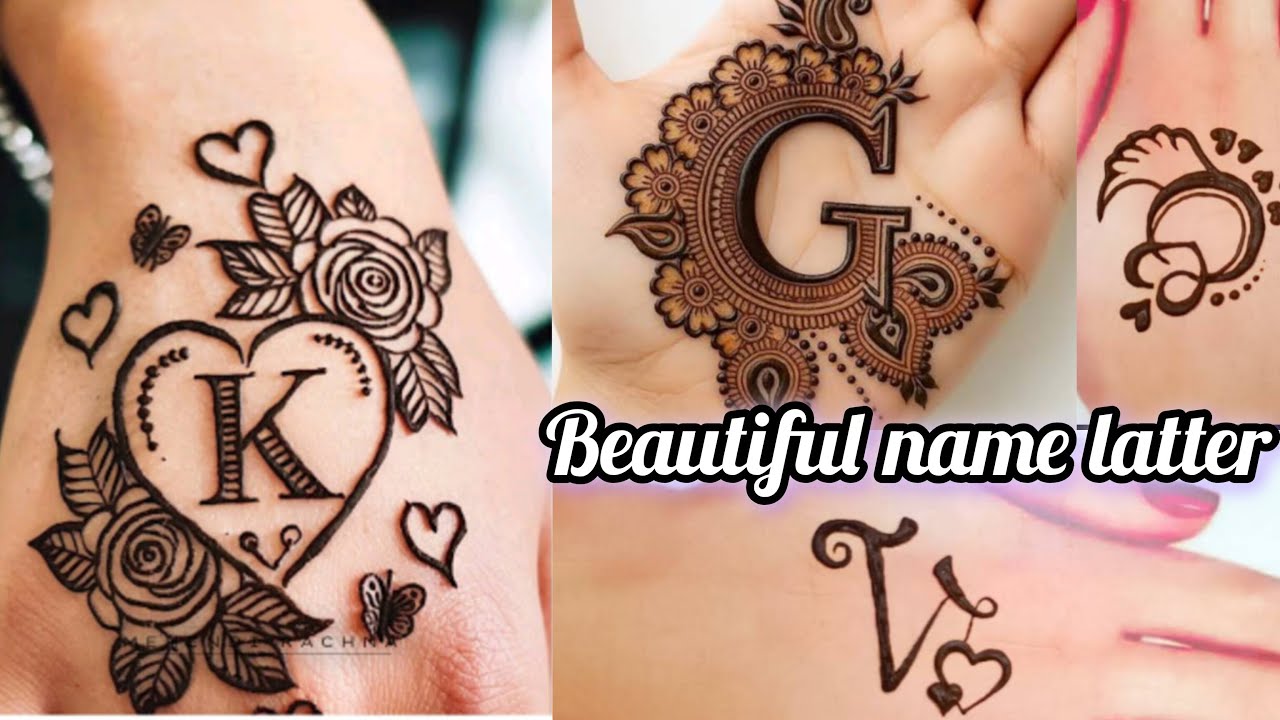 Beautiful Mehndi Name Latter | Mehndi Name Letter | 