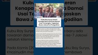 Download Lagu Kubu Roy Suryo Heran Kenapa Baru Minta Damai Sekarang, Tegaskan Jokowi Harus Masuk Pengadilan MP3