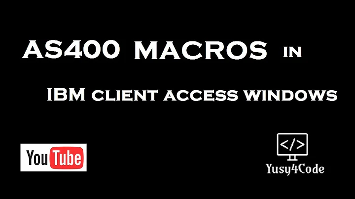 AS400 Macros - IBM Client Access Windows
