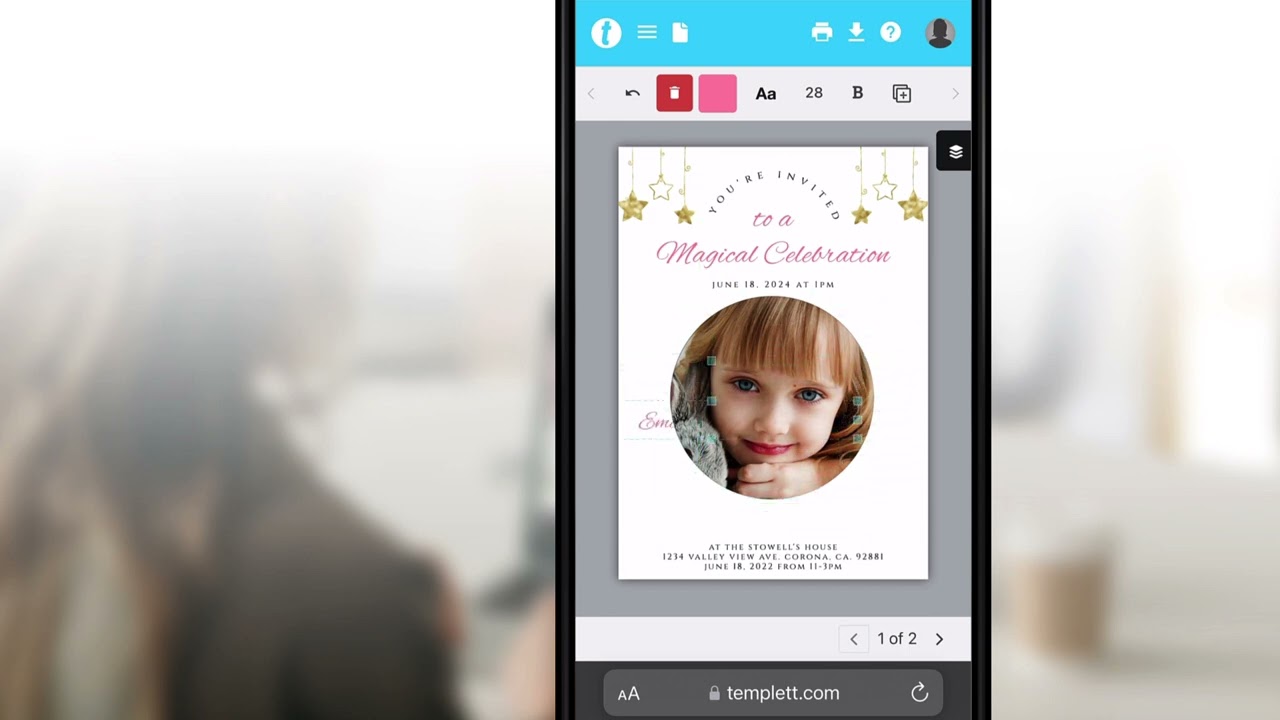 Mobile Introduction to the Design Area in Templett - Customer Video
