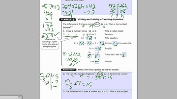 writing two-step equations video