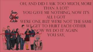 Glee 1x18 - One [with lyrics]