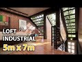 🏭 Pequeño LOFT INDUSTRIAL (en terreno de 5m x 7m) | PRIMERA CASA