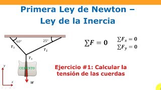 Cómo calcular la tensión de las cuerdas - 1ra Ley de Newton