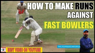 HOW TO MAKE RUNS AGAINST FAST BOWLERS | HOW TO FACE FAST BOWLING | HINDI | BATTING | TIPS