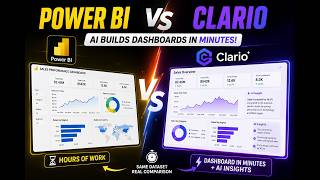 Power BI vs Clario AI | Same Dataset, Dashboard in Minutes + AI Insights