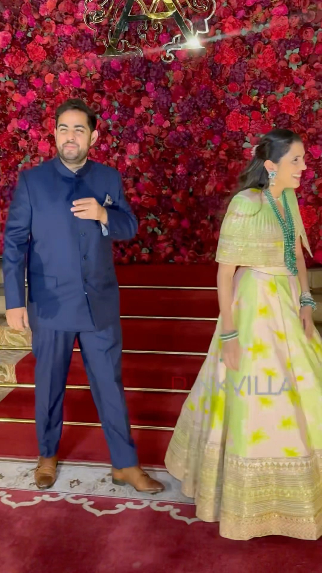 Akash Ambani \u0026 Shloka Ambani Arrives At Aadar Jain \u0026 Alekha Advani Celebrations #shorts #bollywood
