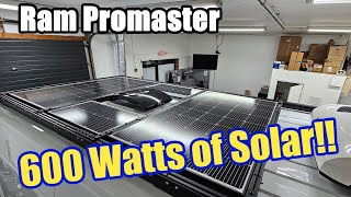 600 Watts of Solar Installed | Ram Promaster Van Build | Part 10