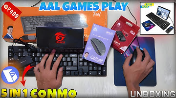 5 in 1 Mobile Gaming Combo For Free Fire & BGMI || Pley Android Games Keyboard Mouse 🔥 Unboxing