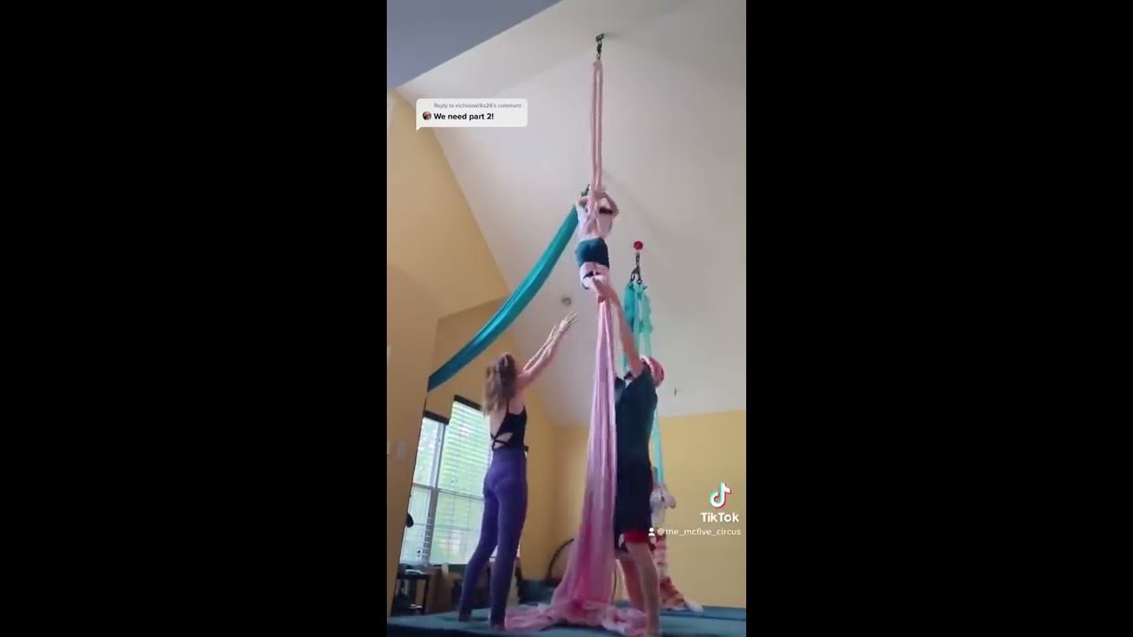DAD SAVE Little Mama S Shirt Gets Stuck In The Aerial Silks 