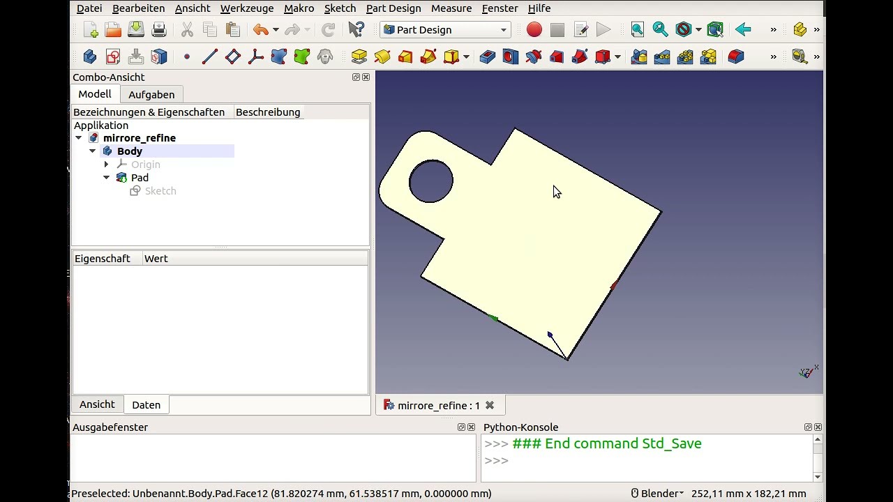 freecad mirror a pocket freecad mirror a pocket