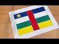 Central African Flag Drawing 🇨🇫 (C.A.R.)