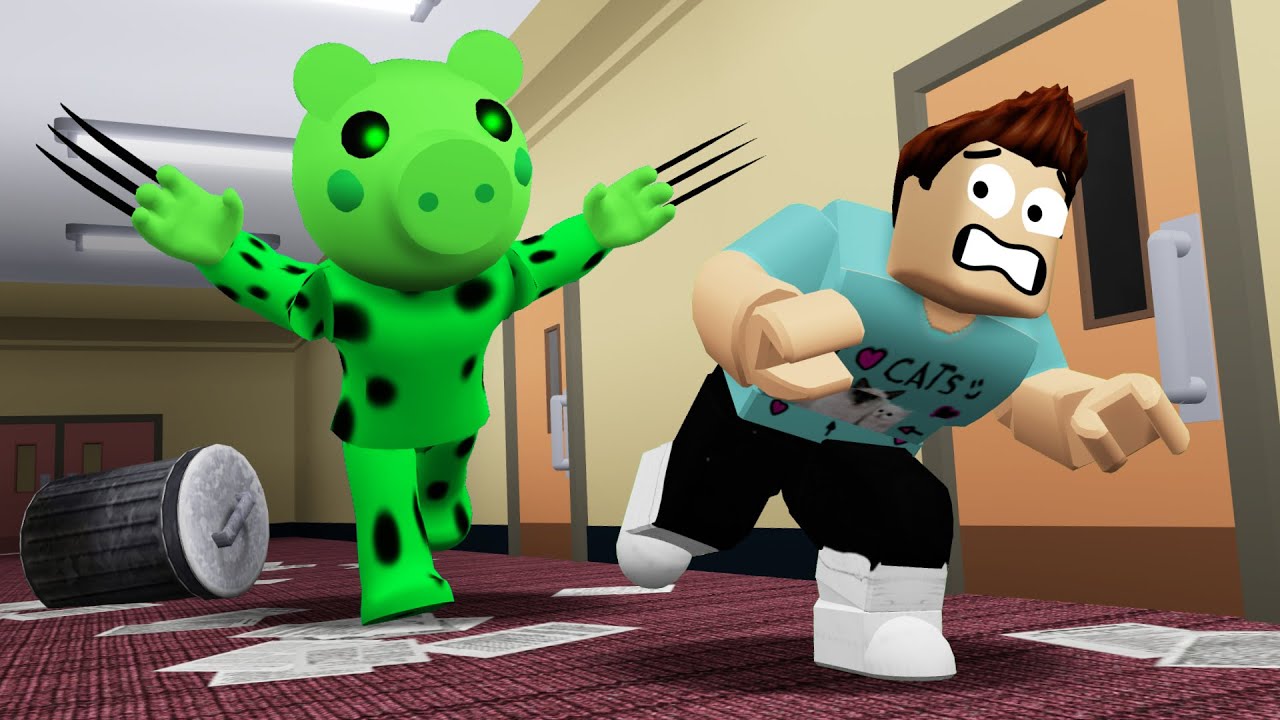 Roblox Piggy Meets Dinopiggy Youtube - videos of denis daily playing green roblox