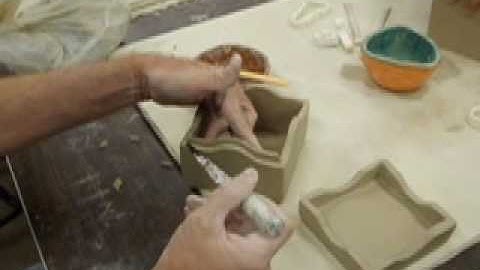 How to make a ceramic box with firm slabs part 6