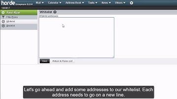 horde Webmail - Managing Email Filters