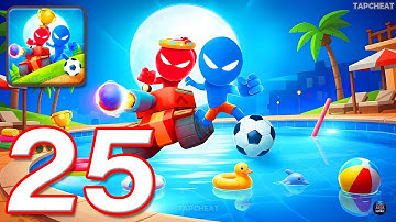 Stickman Party - Gameplay Walkthrough Part 25 - Tournament Mode 1 2 3 4 Players Free New MiniGames