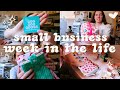 Small business week in the life  sewing  in the hoop  small business temu haul  studio vlog 73