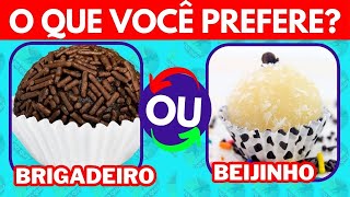 Quiz Qual Você Prefere? Jogo das Escolhas - Comidas variadas - E aí Qual Você Escolhe?