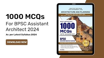 BPSC Assistant Architect 1000 MCQs Ebook | Download Now