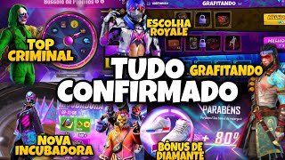 CONFIRMADO! BÔNUS DE DIAMANTE, RECARGA DO PROJETO, INCUBADORA FEMININA, EVENTO GRAFITANDO, E MAIS