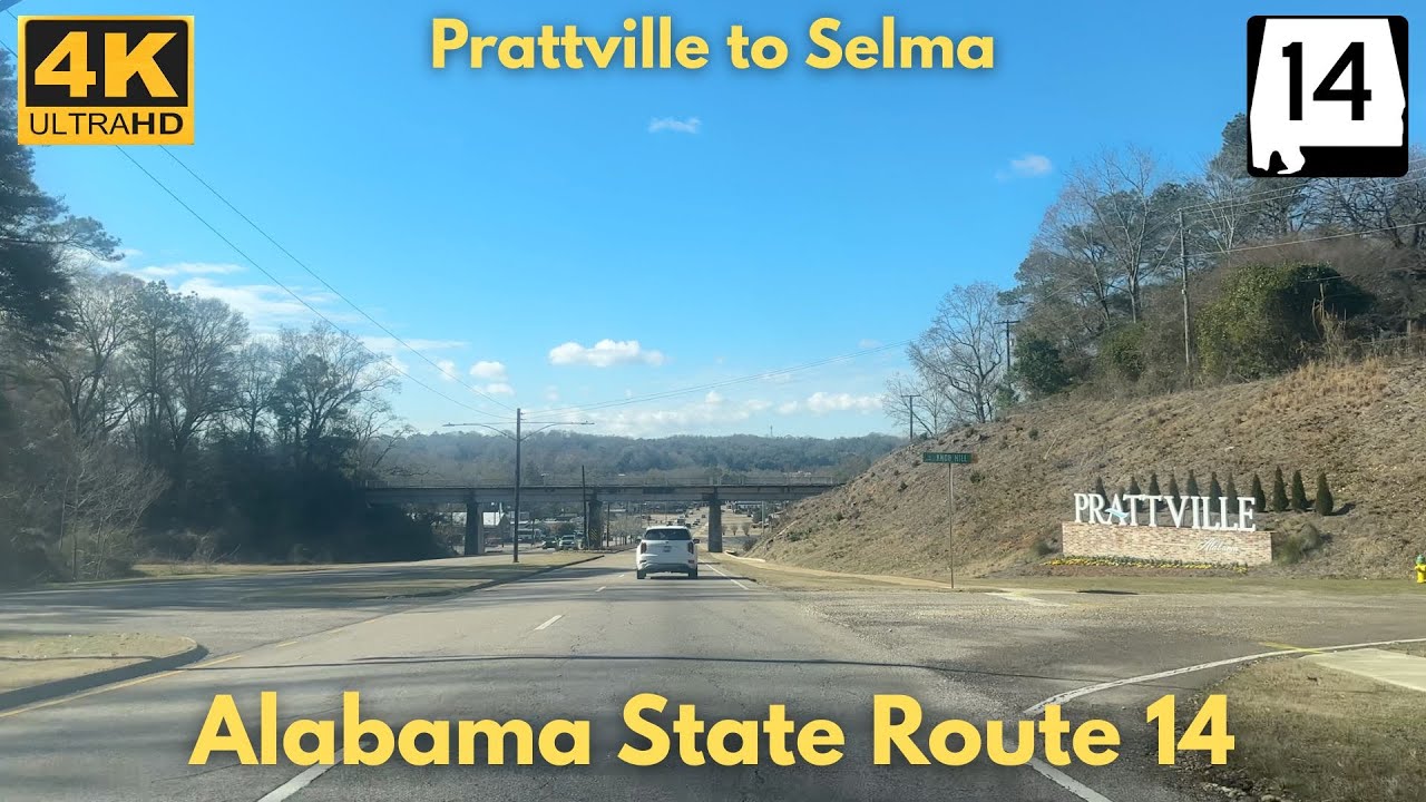 Alabama State Route 14 - Prattville, AL to Selma, AL [4K]