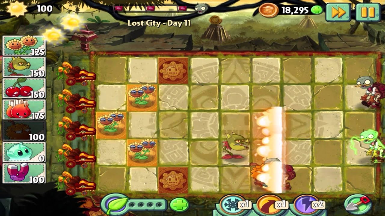 Plants vs Zombies 2 : Lost City - Day 11 Walkthrough - YouTube