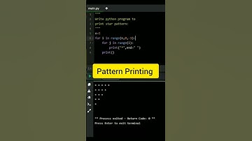 pattern Printing in python|Star pattern Printing #viralshort #viral #goviral