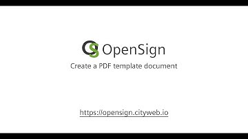 Create pdf template document - OpenSign