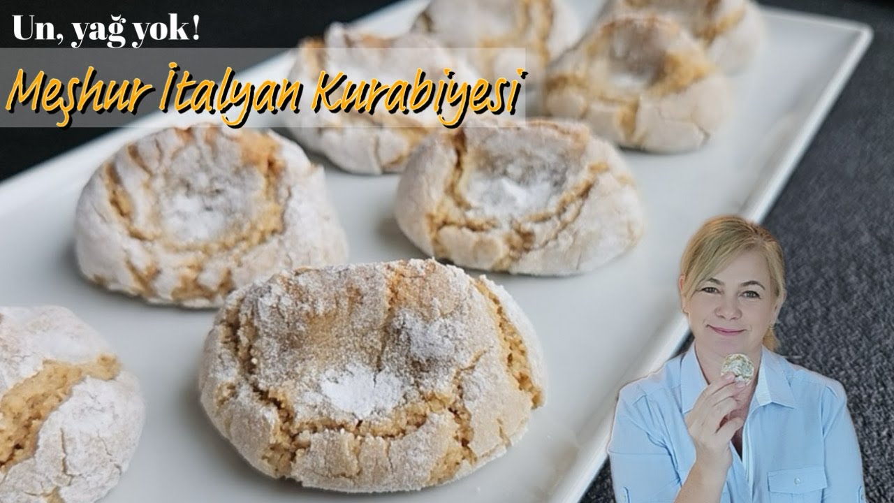Un, yağ Yok! Sadece 4 Malzeme! Meşhur İtalyan Kurabiyesi