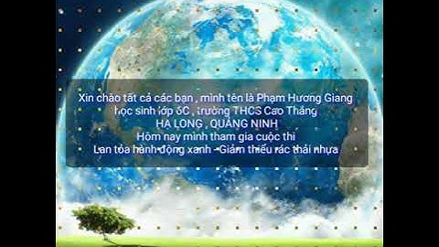 Hãy nói không với rác thải nhựa