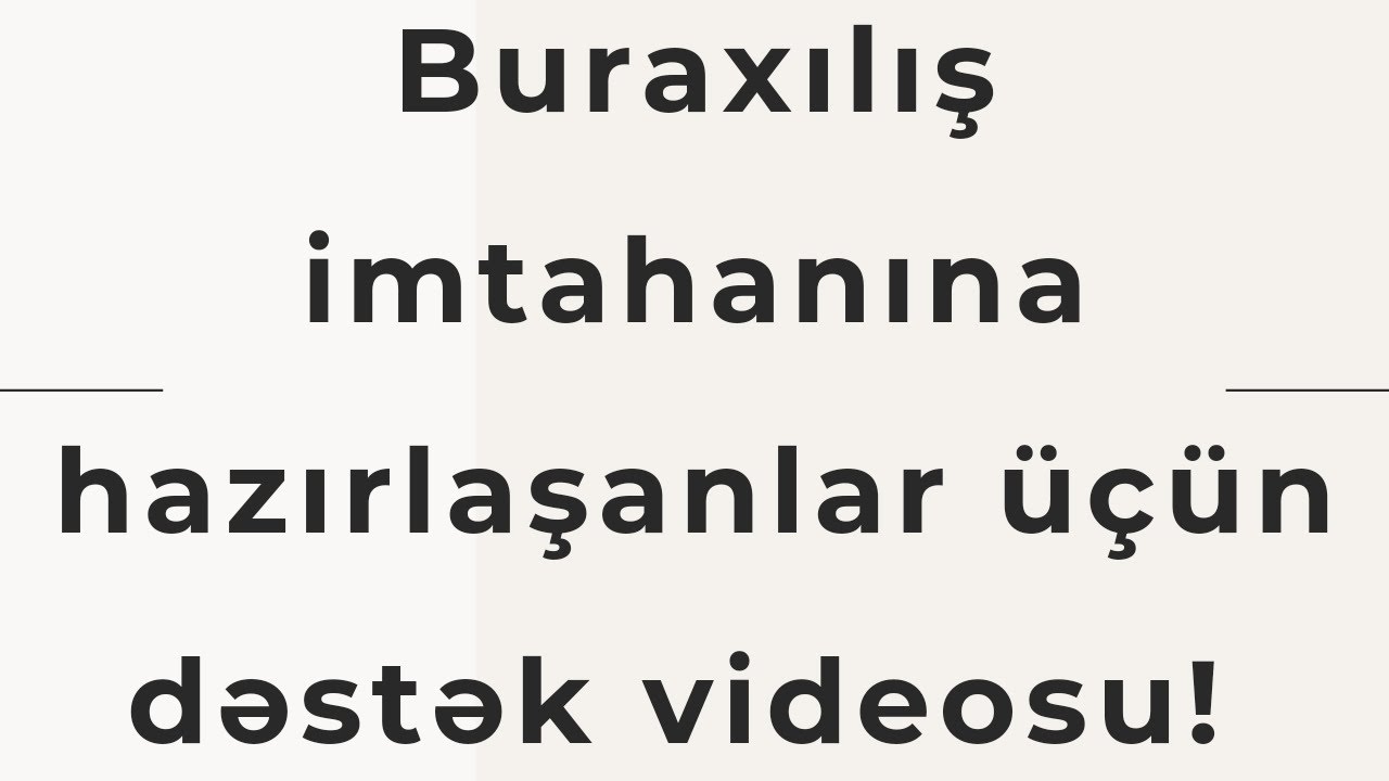 İmtahanda yaxşı nəticə əldə etmək istəyirsinizsə bu videodan qeydlər götürün! #buraxilisimtahani