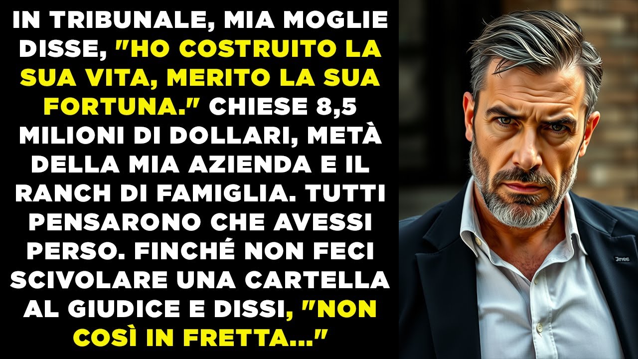 Mia moglie chiede 8,5 milioni e il ranch di famiglia… finché mostro un documento al giudice