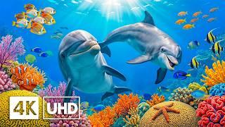 Ocean Wildlife 4K — Zwierzęta podwodne, spokojny błękitny ocean i relaksująca muzyka do snu screenshot 1