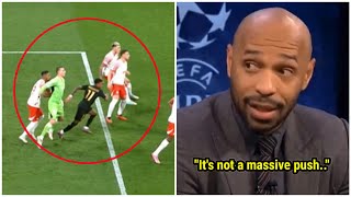 Thierry Henry and RB Leipzig manager's reaction to Benjamin Šeško's disallowed goal vs Real Madrid 🤯 Resimi