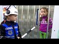 Ulya Pretend Play a Sidewalk Cop | Best Funny Stories with Police for kids