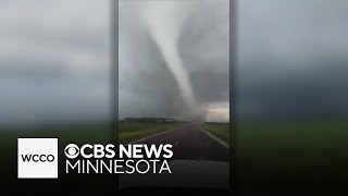Twister touches down on Minnesota highway