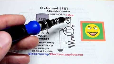 JFET current source sink using J310 N channel depletion mode electronics transistor